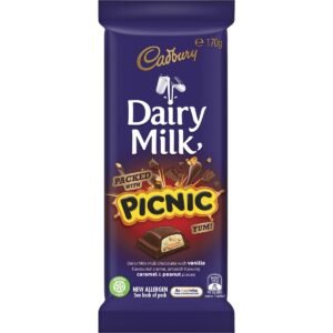 Cadbury Dairy Milk Chocolate Block Packed with Picnic 5 Pack, 5 x 170g