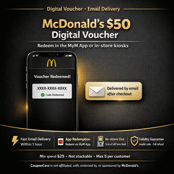 McDonald’s $50 Digital Voucher Code (AU) — Email Delivery - Image 2