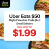Uber Eats $50 e-voucher code (Australia) – sent by email